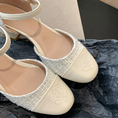genuine leather fabric patchwork ankle strap flats sandals round toe casual espadrilles shoes