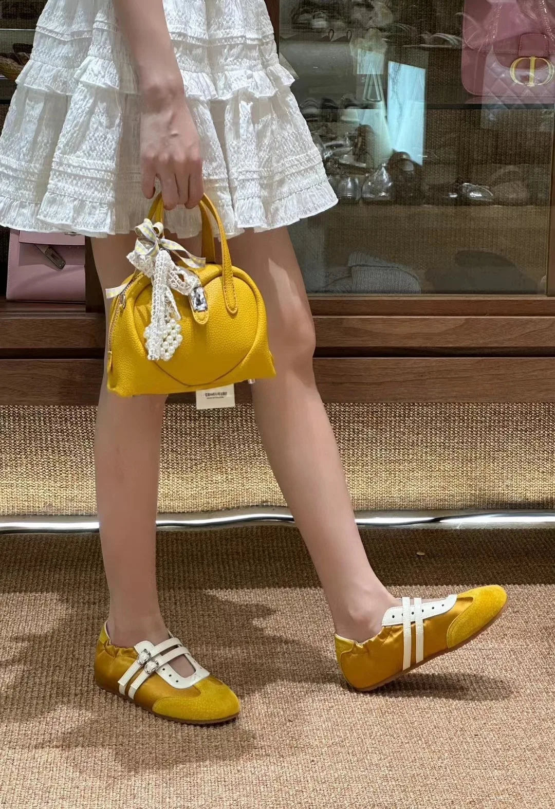 Flats Sports Shoes Sneakers Casual Shallow Loafers Shoes Walking Ballet Trend Sneakers