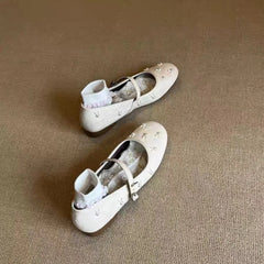 Leather Shoes Soft All-Match Shallow Mouth Modis Casual Sneakers Flats Round Toe Genuine Leather Dress Mary