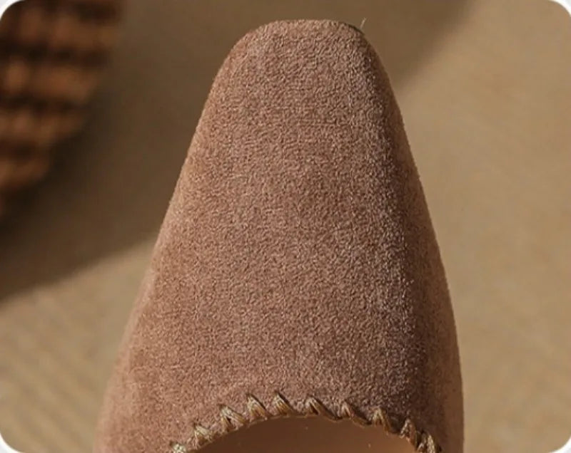 High Heeled One-word Buckle with Light Mouth Pumpss Thick Heel Small Square Head Mary Jane Shoes