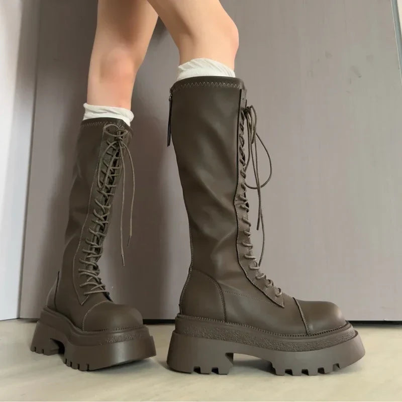 Flats Platform High Boots Shoes