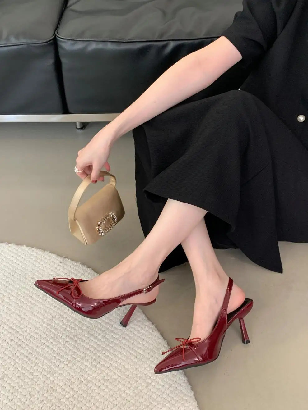 Sale Of Shoes Beige Heeled Sandals Black Pointed Comfort Girls Bow High Clear Low Fabric Casual P