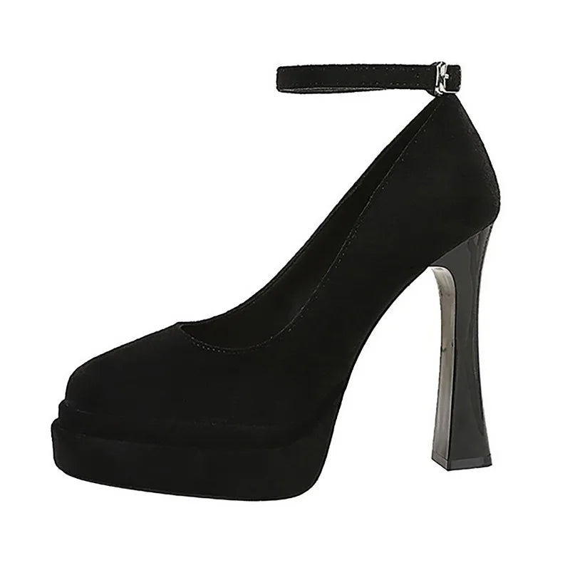 Nightclub Platform High Heel Mary Jane Shoes Elegant Shallow Buckle Shoes 2026 Party Dress Pumps
