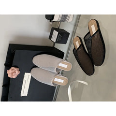 Rubber Slippers Fretwork Heels Slides Low Clogs Woman Flat Soft Beach Fabric Rome Hoof Cotton Rubber Sl