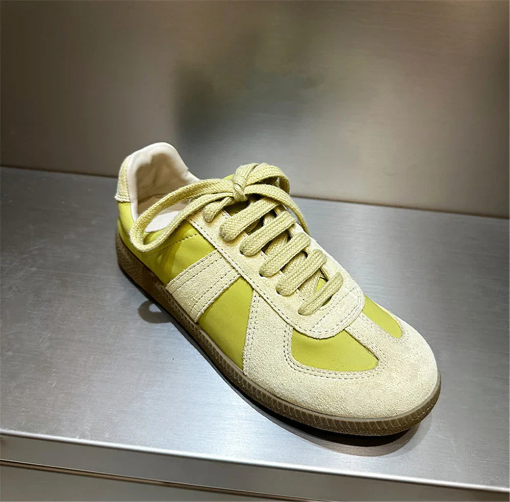 Genuine Leather Sneakers Cross-tied Comfort Casual Flats Shoes Woman High Quality Sport Shoes Sneakers