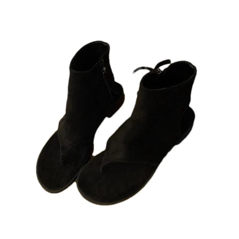Ankle Cool Boots Sandals Flats Clip Toe Shoes Casual Open Toe Shoes Walking Slippers Mujer Sandalias