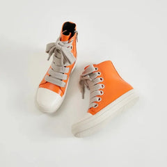 Sneakers High-top Flat Casual Sport Shoes With Thick Lace Up European And American Style Unisex Couple Shoes