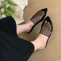 Pointed Toe Flats Slippers Footwear Sandals Shoes Beach Slides Flats Slippers Shoes