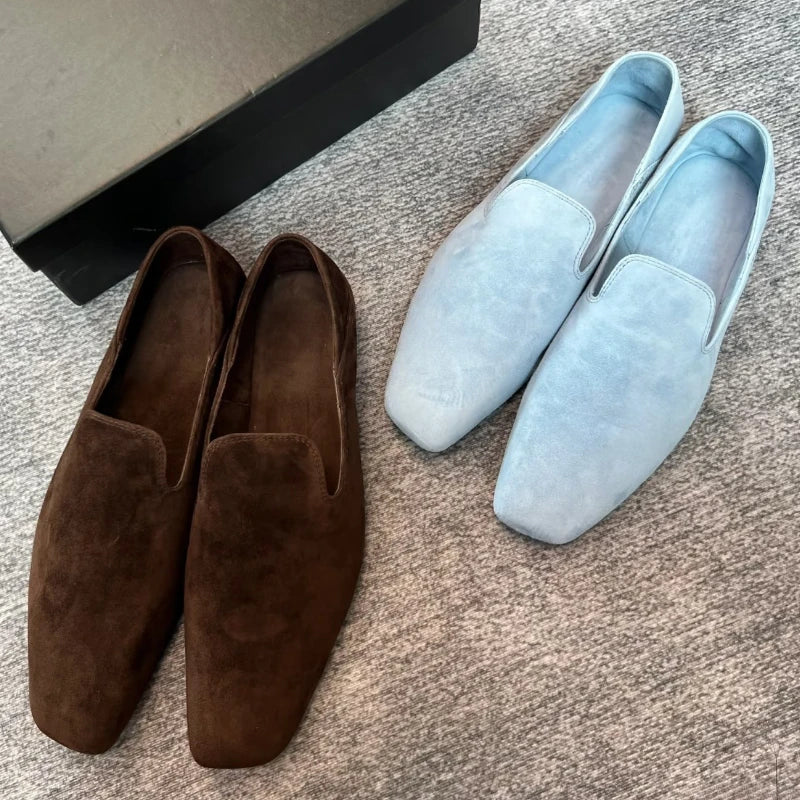 Loafers Comfortable Commuter Shoes Casual Flats Walking Schoenen Dames Sliders Square Head Flat Sho