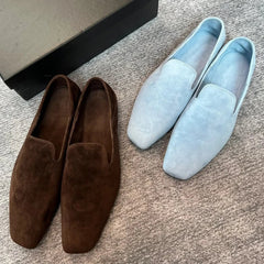 Loafers Comfortable Commuter Shoes Casual Flats Walking Schoenen Dames Sliders Square Head Flat Sho