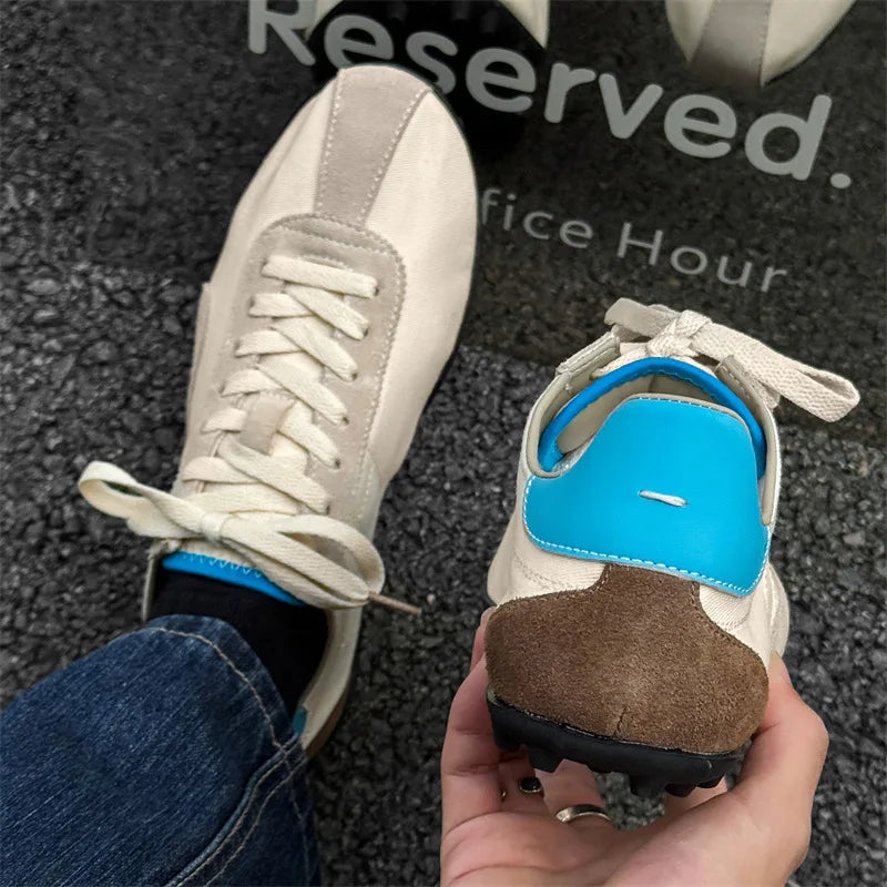 Men High Quality Lace-Up Comfortable Soft Sole Flatsshoes Outdoor Casual Breathable Sneakers Fitness Shoes Male Shoes