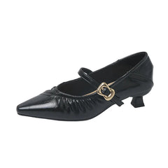 Pointed Toe High Heels Mary Jane Shoes Sandals Dress Shallow Mujer Zapatos