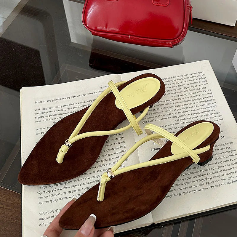Flip flops Heeled Sandals Pumps Pointed Toe Low Heel Slides Slippers Shoes