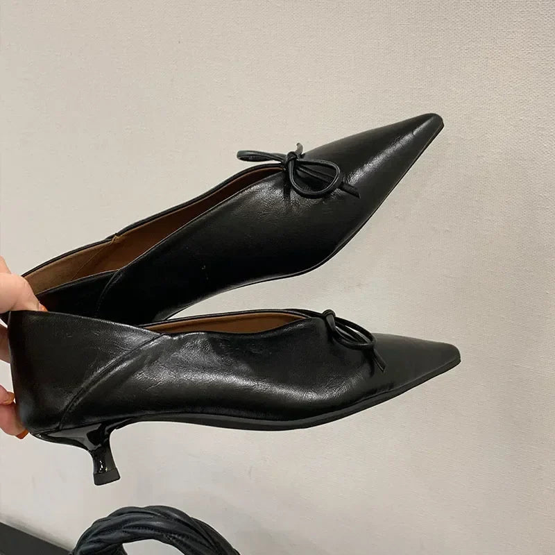 Elegant Shoes Low Heel Shallow Gold Pointed Toe Pumps Office Shoes Zapatos De Mujer