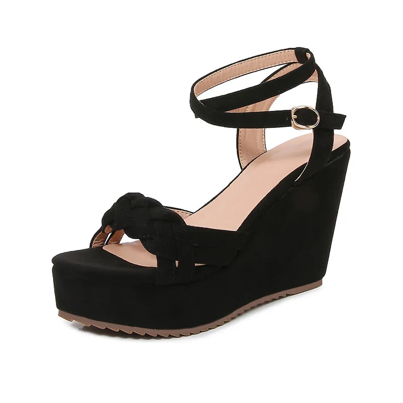 Size 31-44 Wedge Sandals Comfortable Non-slip Soft Bottom Platform Super High Heel Small Size Open Toe Shoes