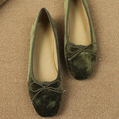 Shoes Round Toe Soft Bottom Loafers Comfortable Flats Casual Boat Shoes Bowtie ballerinas shoes Woman