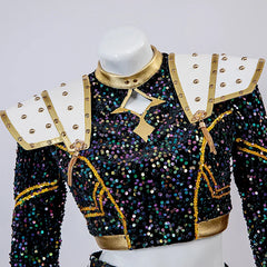 Zoey Cosplay Costume Wig Shoes Black Coat Singing Suit Song-Promotion Costume Halloween Party Role Playing Outfit