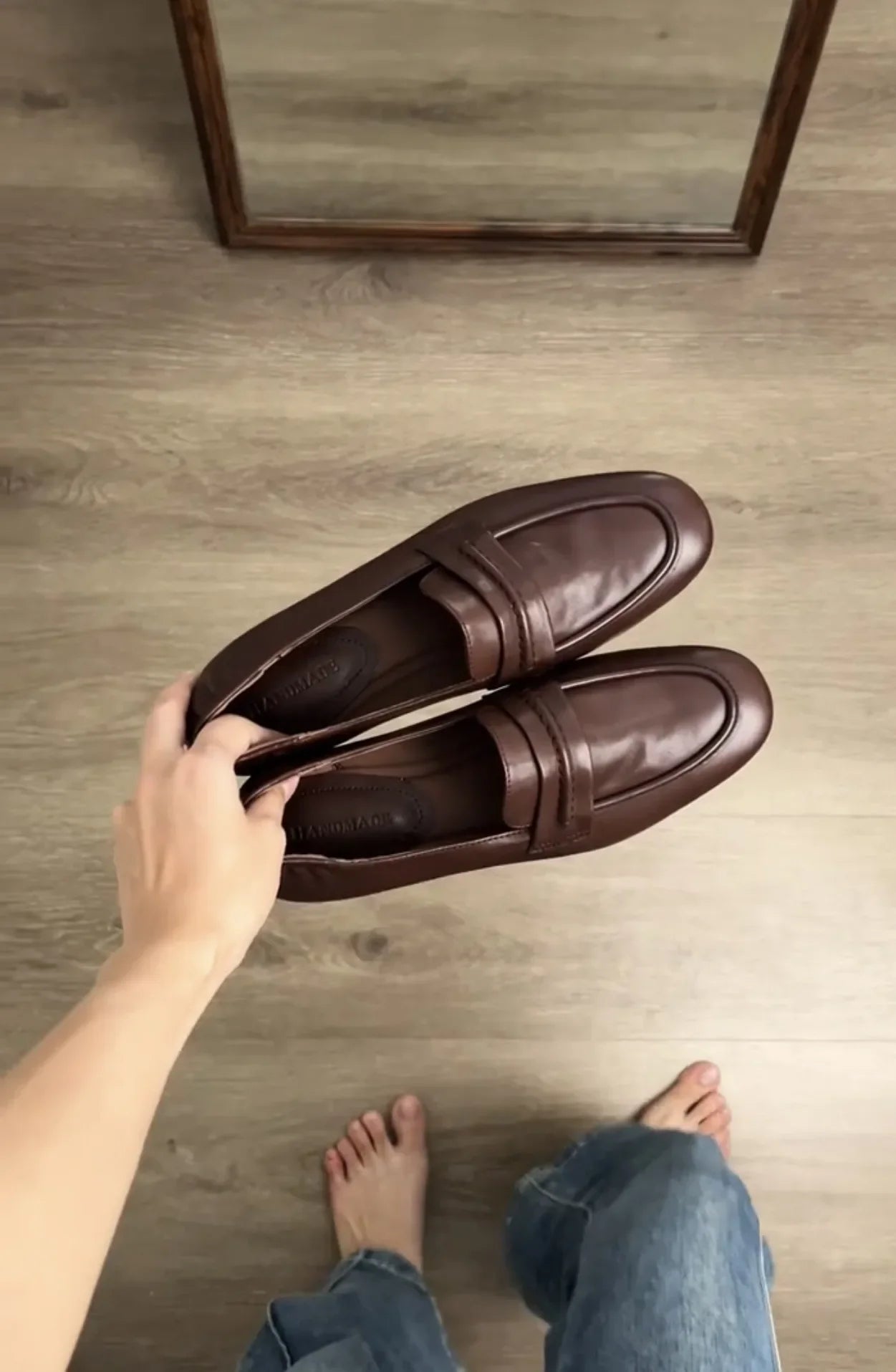 British Style Casual Lightweight Flat Shoes Office Retro Leather Loafers Flats