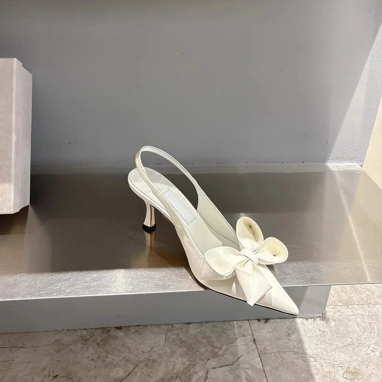 High Heel Bow Pointed Toe Stiletto Sandals Shoes