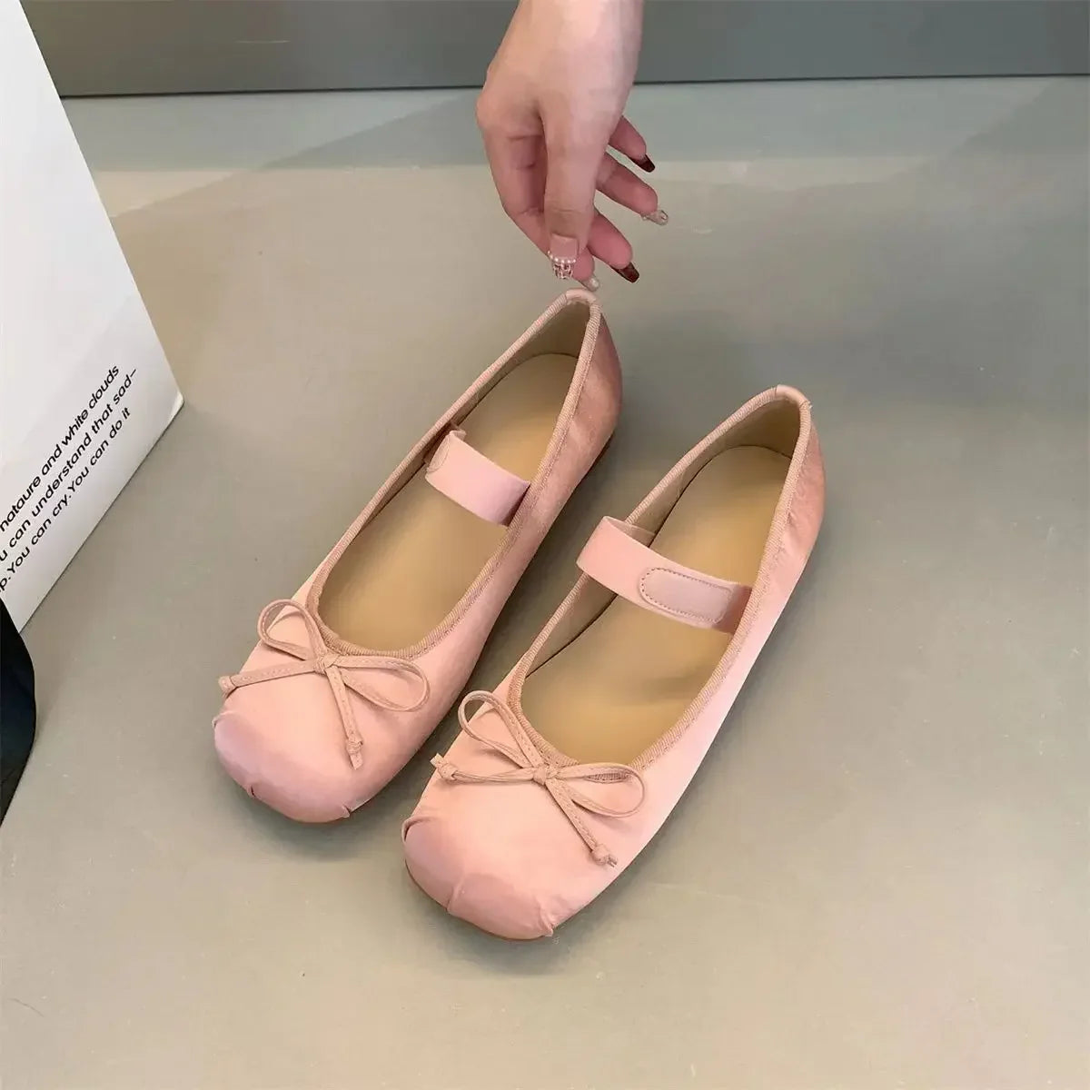 Bow-bottom Ballet Shoes Dance Shoes French Mary Jane Shoes in 2024