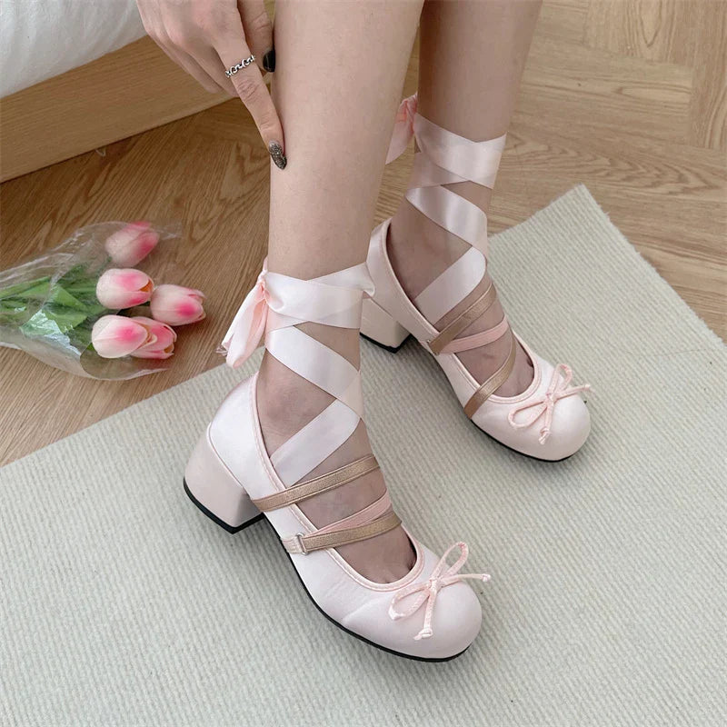 Chunky Heels Lolita Pumps Shoes Mary Janes Shoes Comfy Dancing
