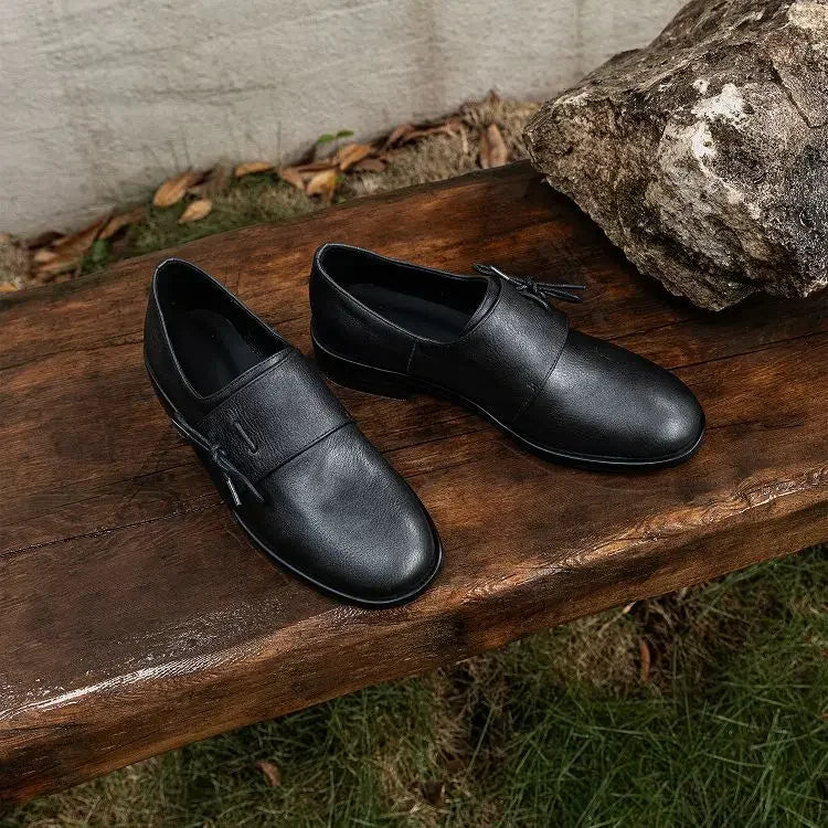 Leather Flat Shoes Outside Versatile Casual Loafers Concise Comfortable Soft Soled Flats