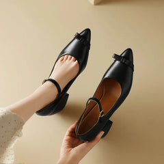 Shoes High Heels Pointed Toe Sandals Shallow Mouth Latest Spikes Black African Beige Big Block Block Heels Fo