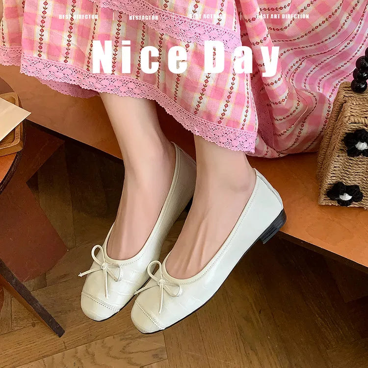 and ballet flat shoes bow and comfortable work shoes work shoes single shoes flats