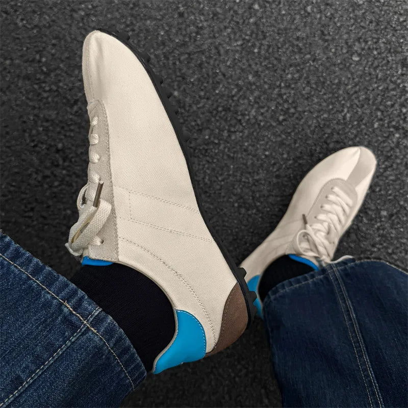 Men High Quality Lace-Up Comfortable Soft Sole Flatsshoes Outdoor Casual Breathable Sneakers Fitness Shoes Male Shoes
