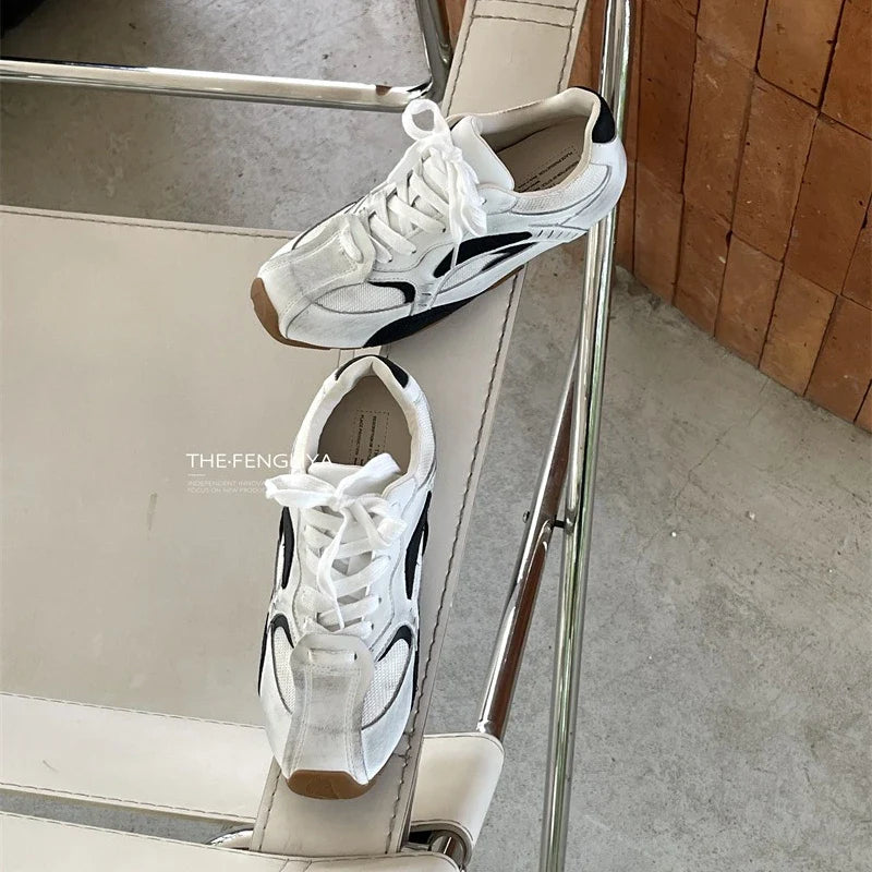 Sports Shoes Breathable Soft-Soled Forrest Gump Shoes Genuine Leather Dad Shoes German Training Shoes