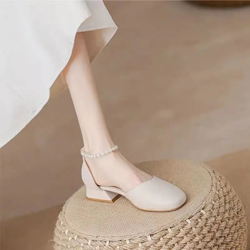 Shoes Pearl Square Heels