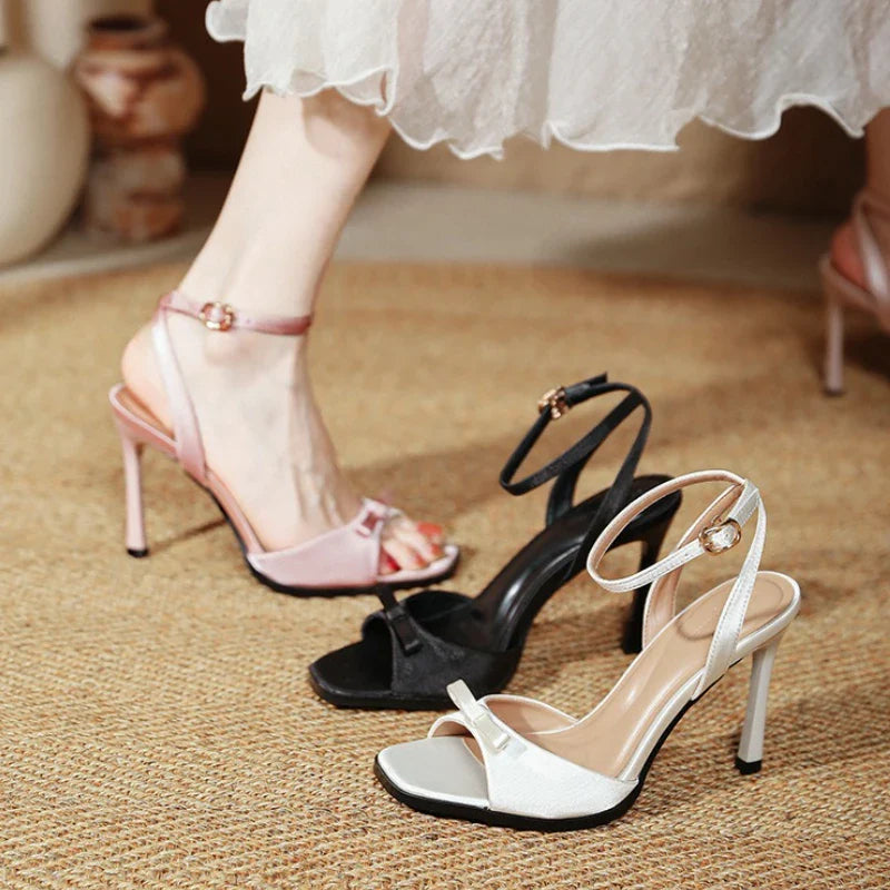 Elegant High Heels Ankle Strap Fish Mouth Sandals