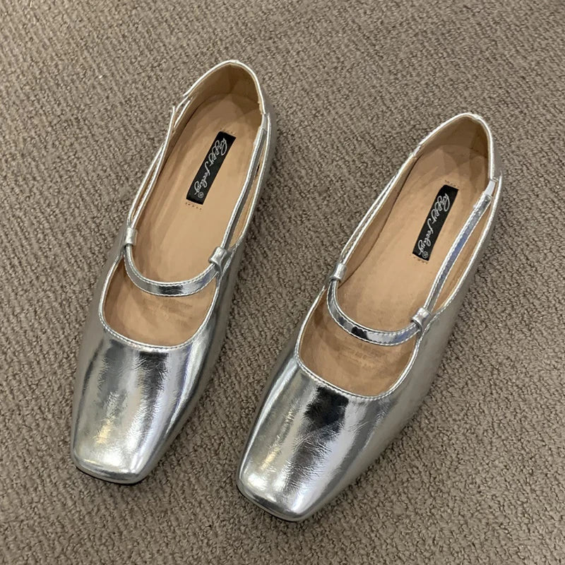 Flat mary janes shoes woman candy color soft leather ballet flats ankle strap comfy mocaasins