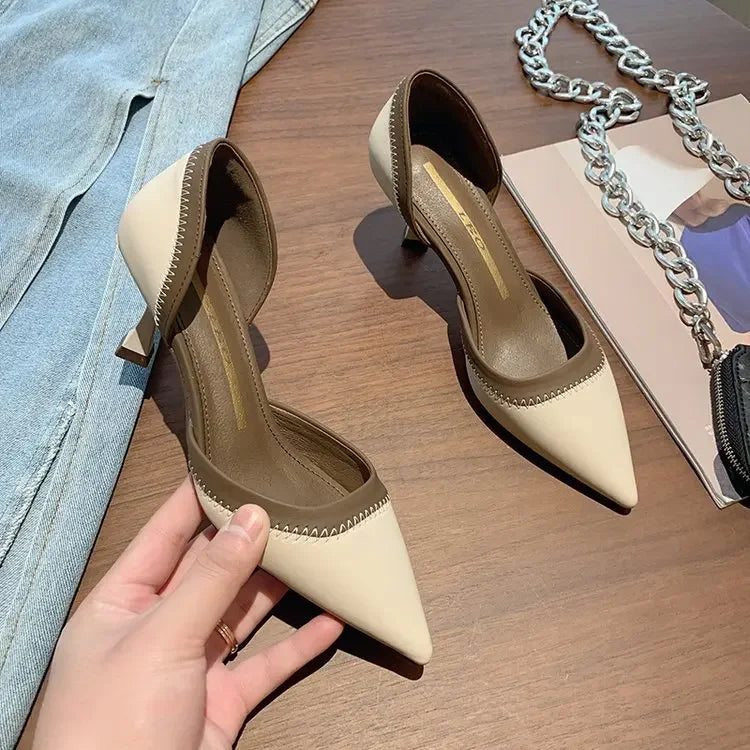 High-heeled Slippers Elegant Pointy High-heeled Mule Party Ball Shoes Shoes
