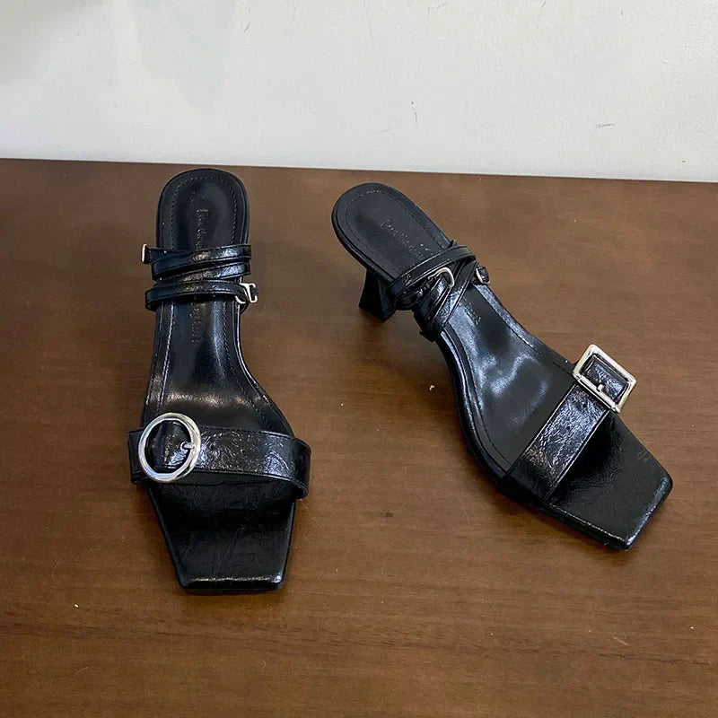Ankle Strap High Heels Pumps Shoes In Shallow Footwear Party Thin Heels Shoes Sandals