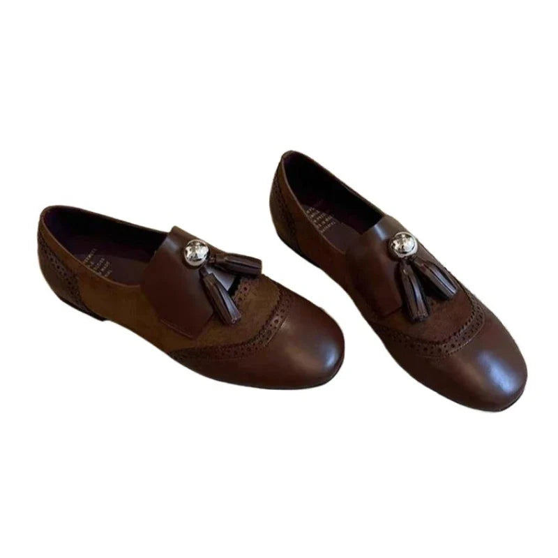 Flats Loafers Shoes Casual Mary Jane Dress Walking Pu Leather Lolitas Round-toed Shoes