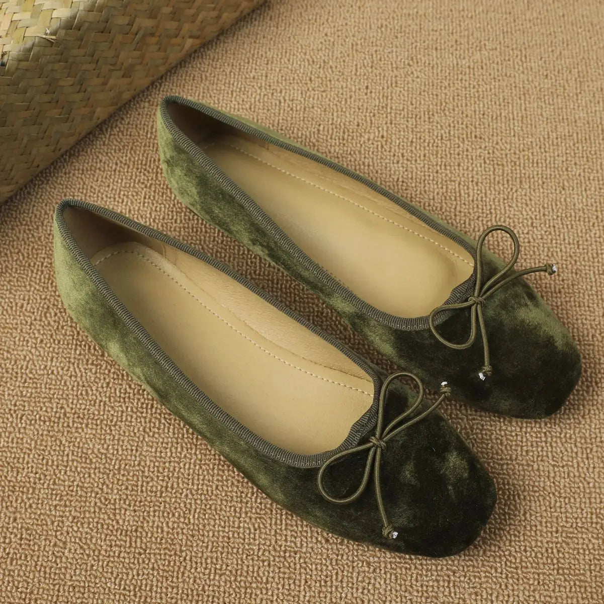 Shoes Round Toe Soft Bottom Loafers Comfortable Flats Casual Boat Shoes Bowtie ballerinas shoes Woman