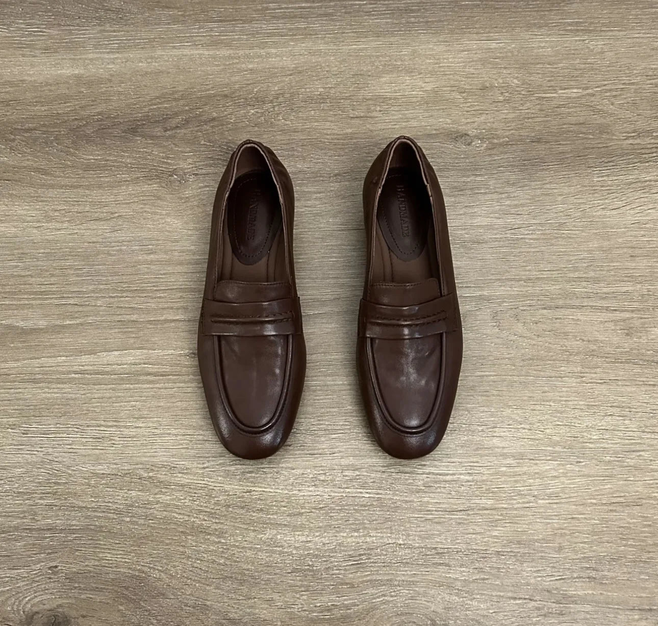British Style Casual Lightweight Flat Shoes Office Retro Leather Loafers Flats