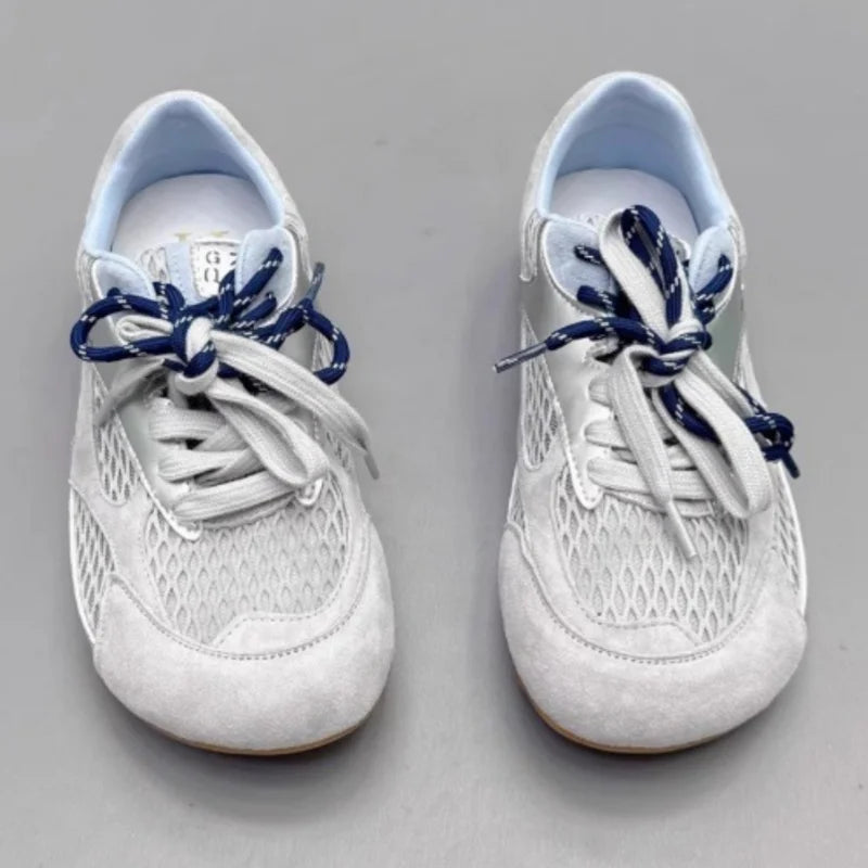 Outdoor Running Shoes Comfortable Lace Up Sneakers Casual Flats Soft Flat Sneakers Shoes