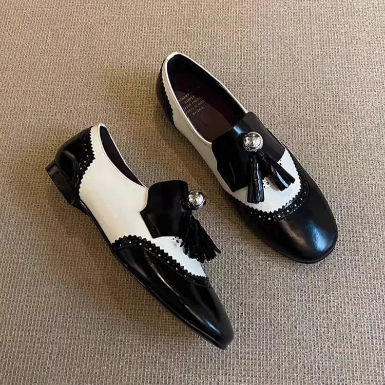 Flats Loafers Shoes Casual Mary Jane Dress Walking Pu Leather Lolitas Round-toed Shoes
