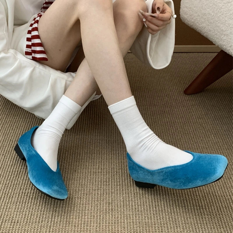 Footwear Mary Jane Shoes Shallow Comfort Soft Sole Square Toe Brand Flats Shoes Ladies