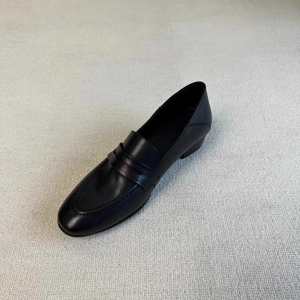 Versatile Pumps Retro Casual Loafers Men's Round Toe Office Work Shoes Zapatillas