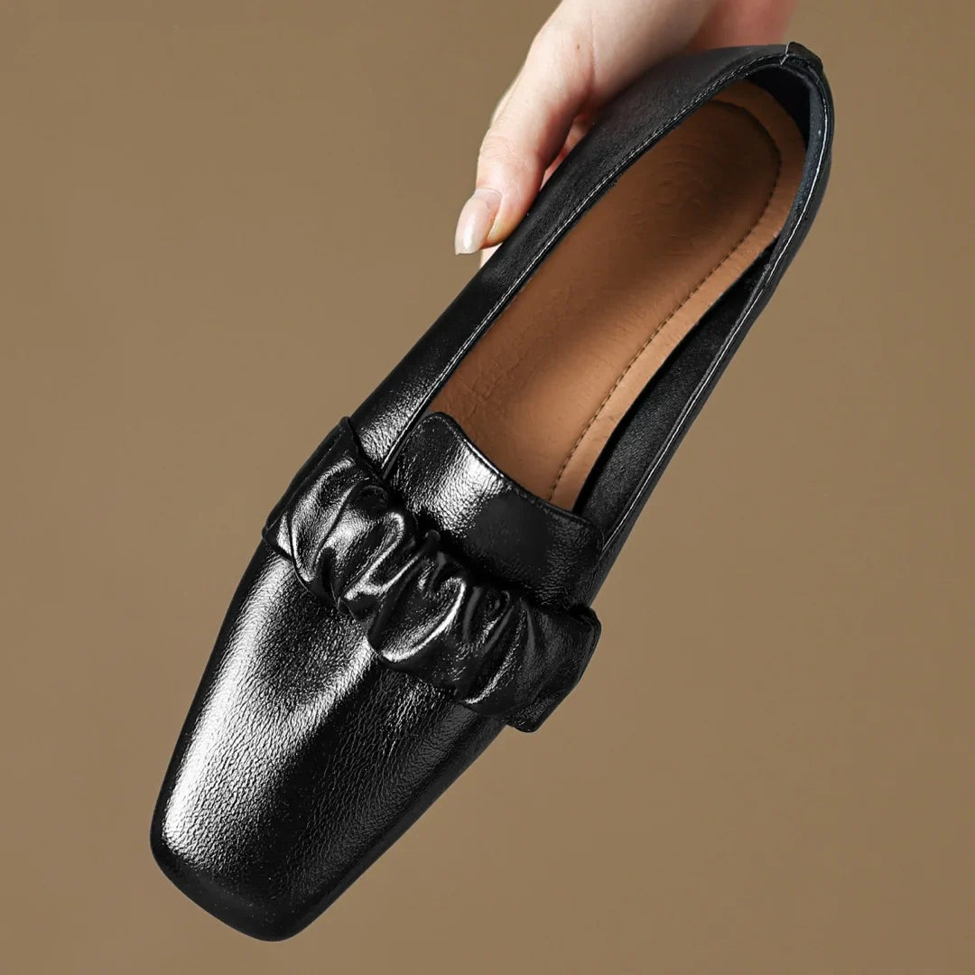 sheepskin slip-on flats elegant high quality soft comfortable daily slim ballet flats shoes