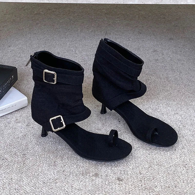 Low Heel Footwear Open Toe Sandals Boots