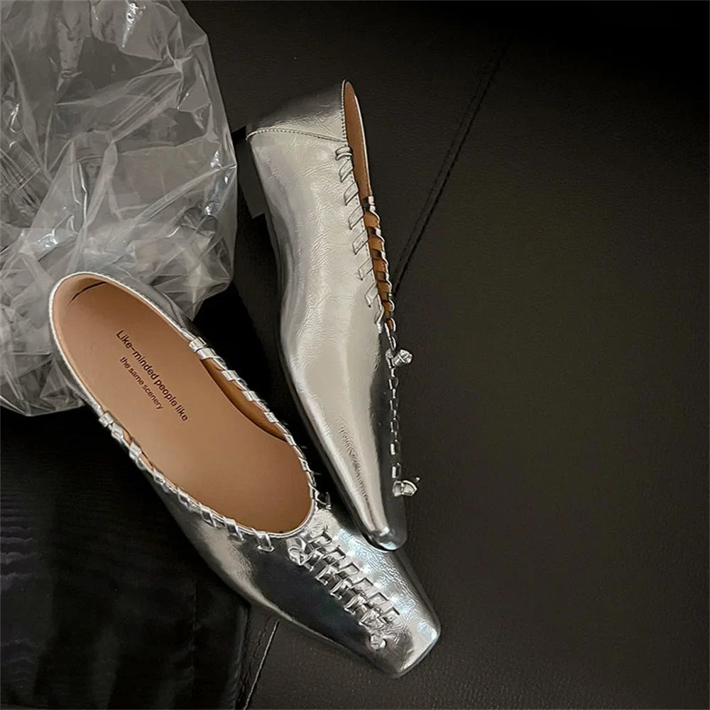Loafers Walk Loafers Genuine Leather Slip On Flats Shoes Soft Ballet Flats Woman Gold