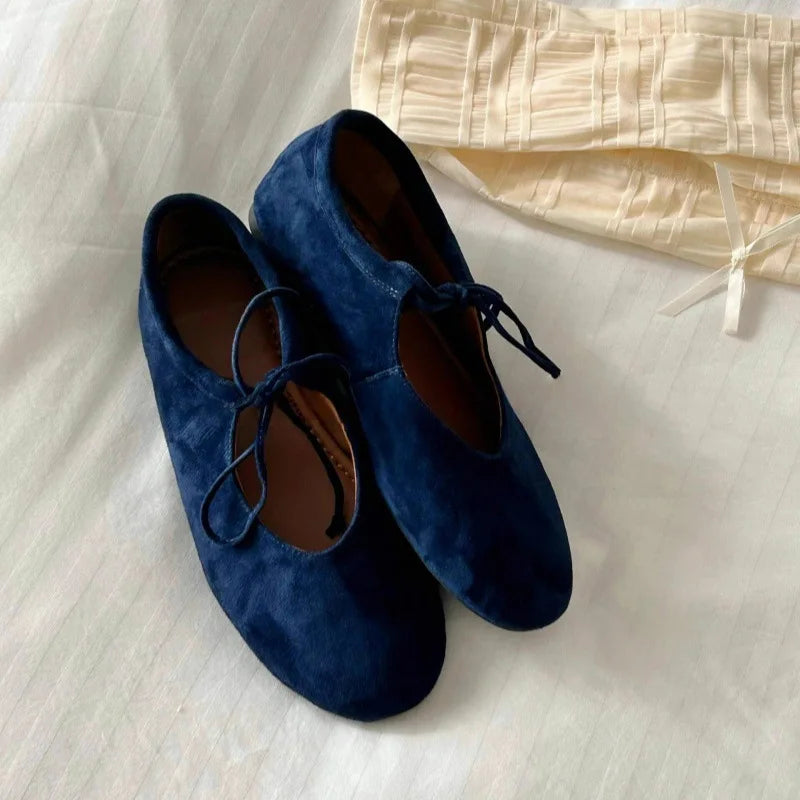 Lace Up Mary Janes Flats Shoes