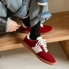 Genuine Leather Outdoor Walking Shoes Casual Sports Platform Shoes