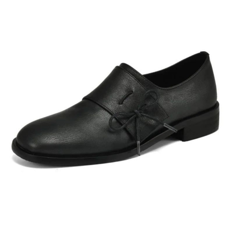 Leather Flat Shoes Outside Versatile Casual Loafers Concise Comfortable Soft Soled Flats