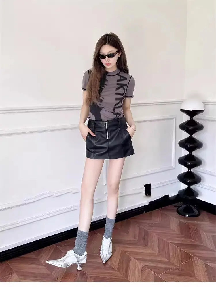 Low Heels Pointed Toe Shoes Lace Up Sports Style High Heels Colorblock Versatile Breathable Mesh Strappy Pumps