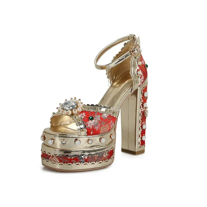 European and American Thick High Heels